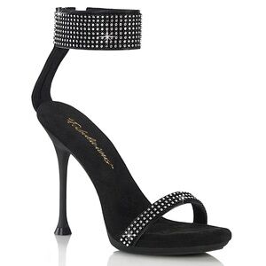 Pleaser Black Rhinestone Heels- NWT